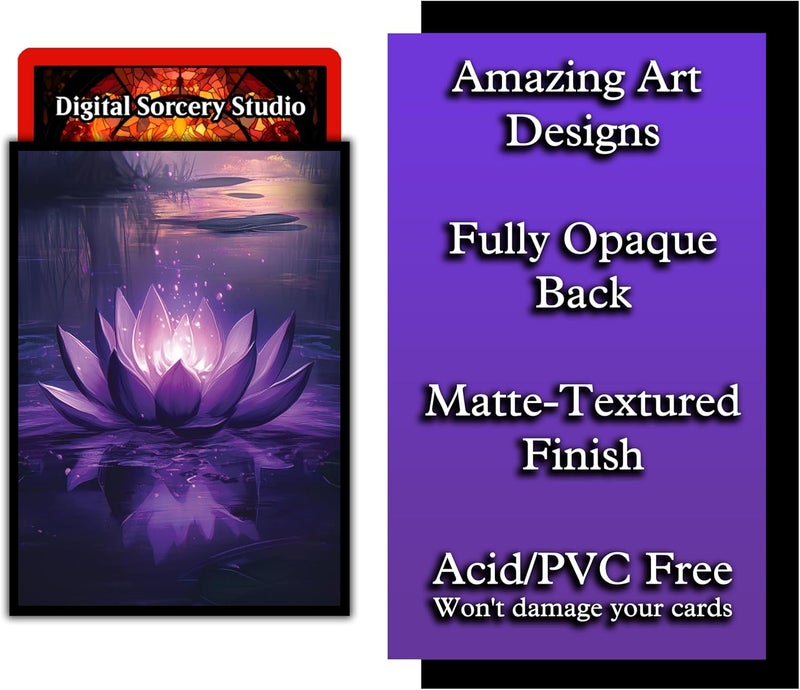 Digital Sorcery Studio Card Sleeves – Perfect Fit for TCG, MTG, Giada Font of Hope & Angel Commander Decks - Premium Standard Card Sleeves for Magic The Gathering (Forbidden Lotus) - Image 4